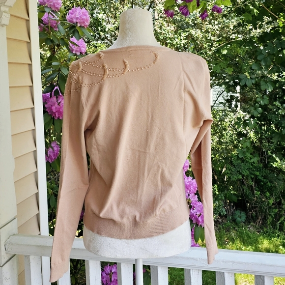Anne Klein Beaded Cardigan Sweater - Picture 5 of 9